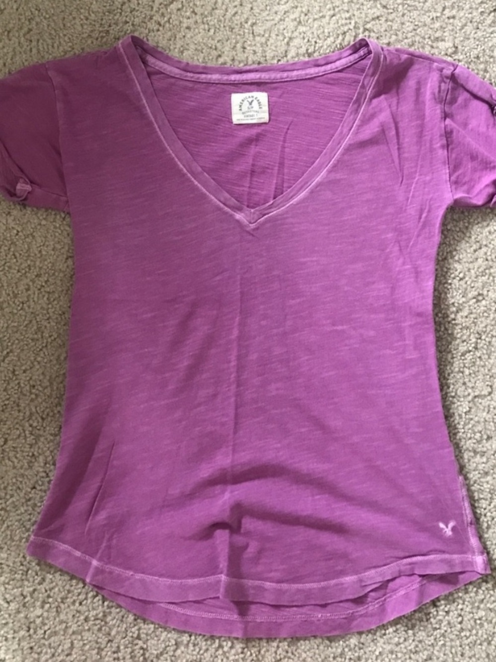 AE Vintage Purple V-Neck tee